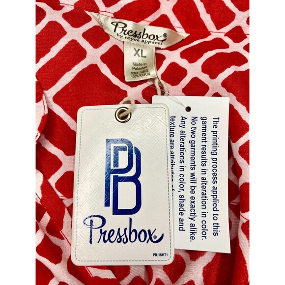 Press Box Women’s Red White NCS Hi-Lo Tunic XL Game Day Chic School Pride NWT - Picture 10 of 10